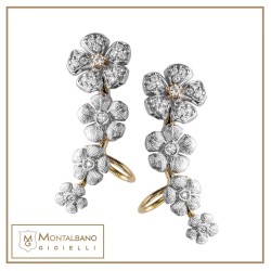 Orecchino singolo Fiori di pesco fiori earcuff| Gioielli De Nobili